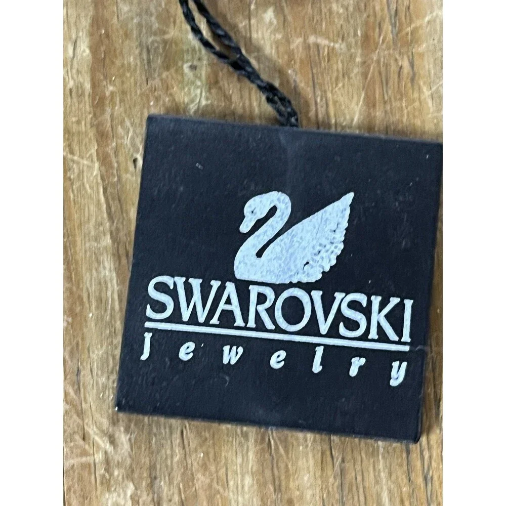 Swarovski Crystal Clear & Blue Eye Gold Tone Bird Brooch Pin Rare Discontinued - Picture 10 of 16